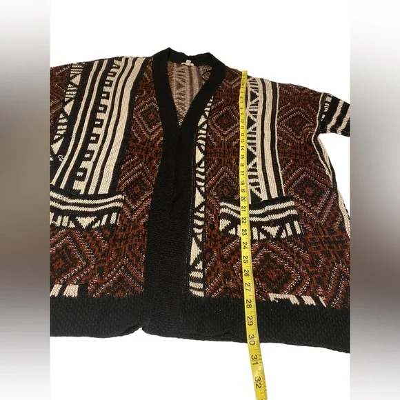 Ecote Urban Outfitter Open Front Cardigan Women Large Geometric Multicolor comfy - Picture 8 of 16